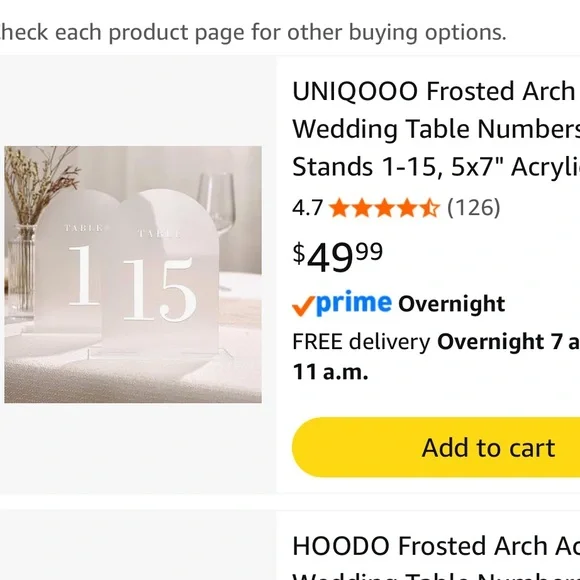 Table Numbers 1-15 - Picture 4 of 4